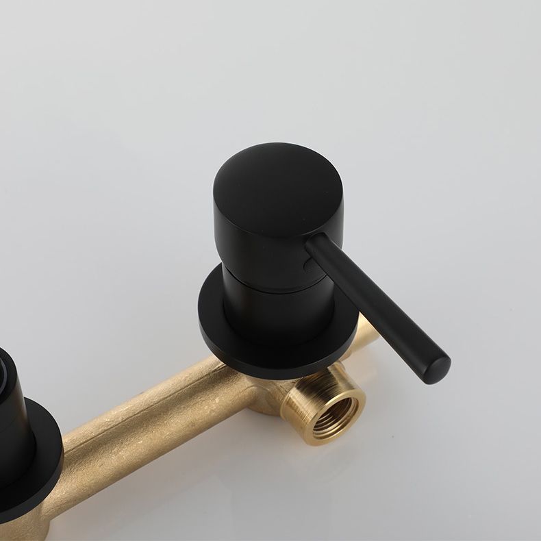Wall-Mounted Industrial Bathroom Faucet with 2-Hole Swivel Spout