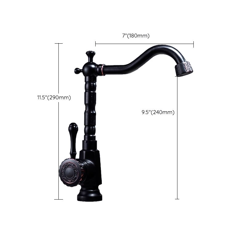 Glamorous Sink Faucet with Swivel Spout and Lever Handle