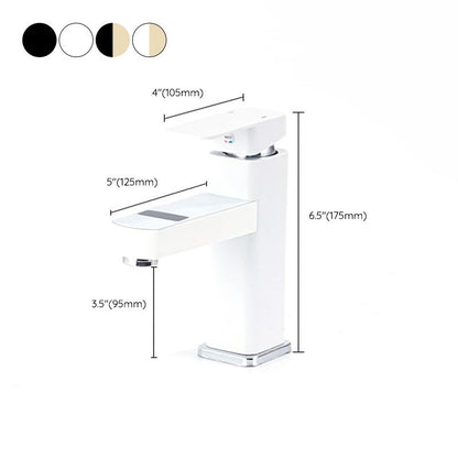 Modern Bathroom Sink Faucet with Digital Display – Low Arch Monochrome