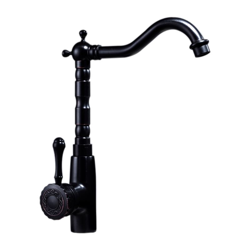 Glamorous Sink Faucet with Swivel Spout and Lever Handle