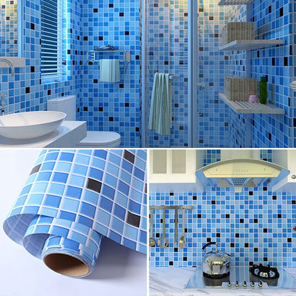 Colorful Waterproof Shower Wallpaper - Mosaic Peel and Stick Tiles