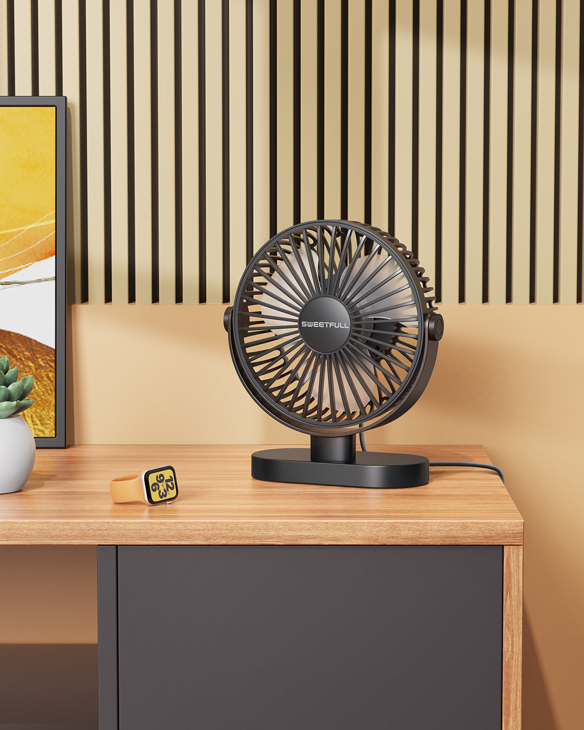 6.5 Inch Portable USB Desk Fan for Home, Office, Car, and Travel