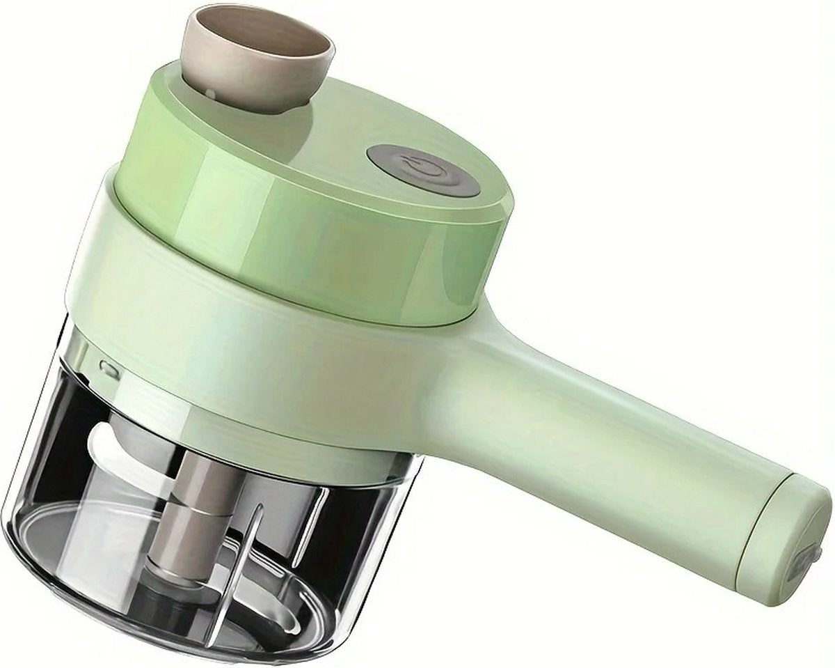 4-in-1 Rechargeable Electric Vegetable Slicer with Collection Bin