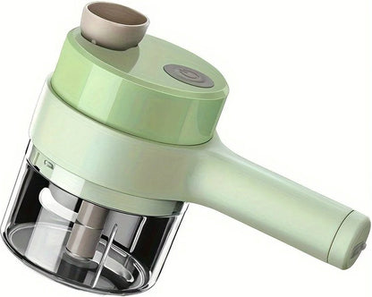 4-in-1 Rechargeable Electric Vegetable Slicer with Collection Bin
