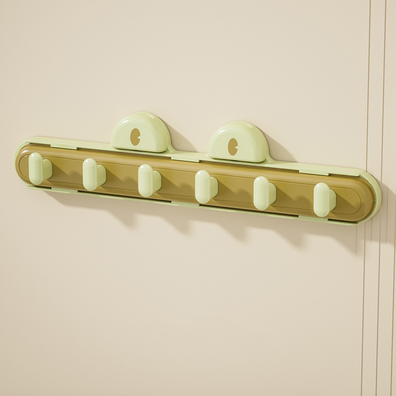 Expandable Wall Hook Rack with 6 Strong Suction Hooks