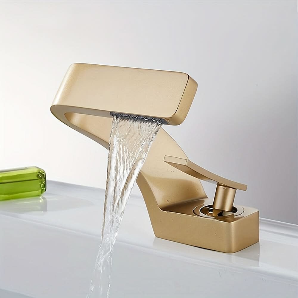 Contemporary Waterfall Faucet for Bathroom Sink