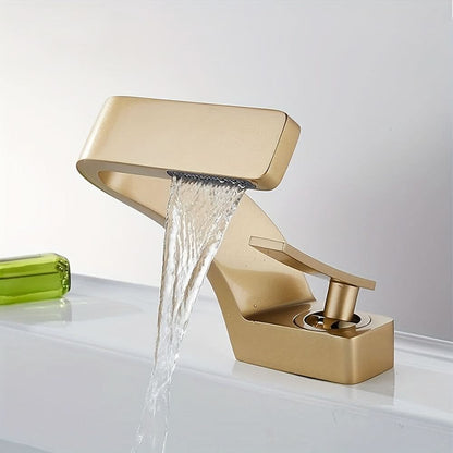 Contemporary Waterfall Faucet for Bathroom Sink