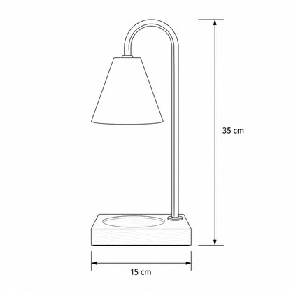 Table Lamp with Retro Marble Design for Aromatherapy
