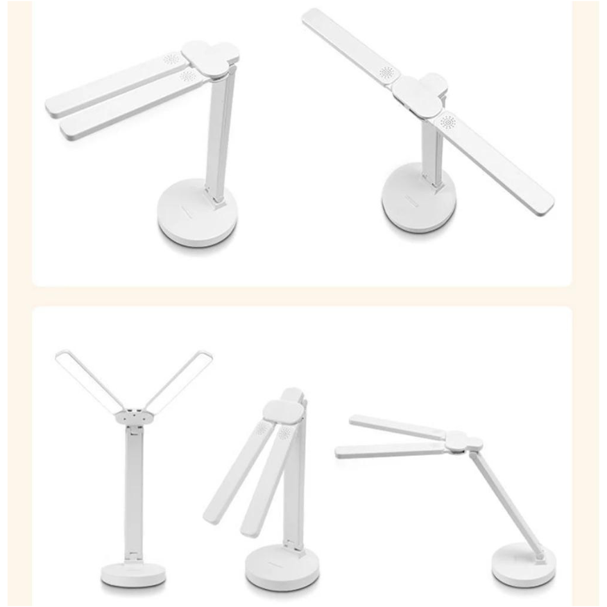 Rechargeable Dimmable Reading Lamp with Adjustable Arm and Phone Stand