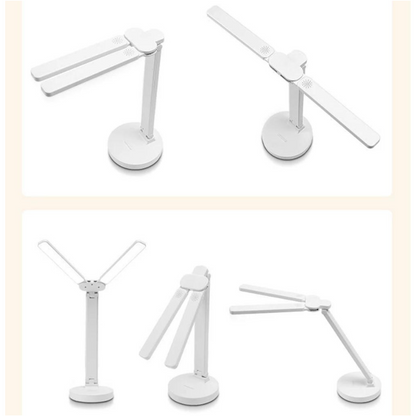 Rechargeable Dimmable Reading Lamp with Adjustable Arm and Phone Stand