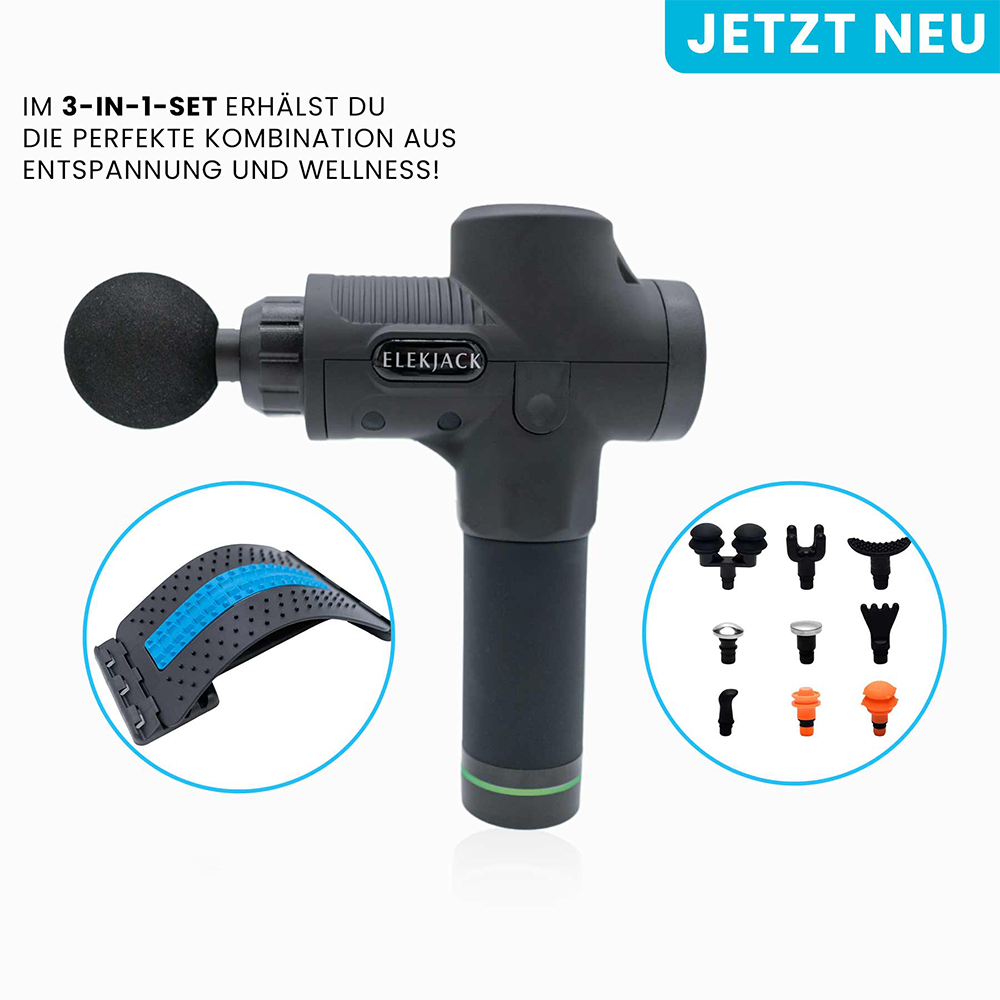 PowerMassage Pro | Deep Tissue Relief with 6 Attachments & Carry Bag