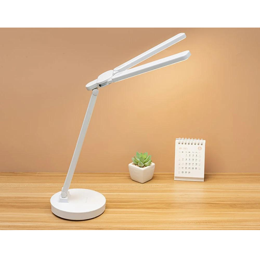 Rechargeable Dimmable Reading Lamp with Adjustable Arm and Phone Stand