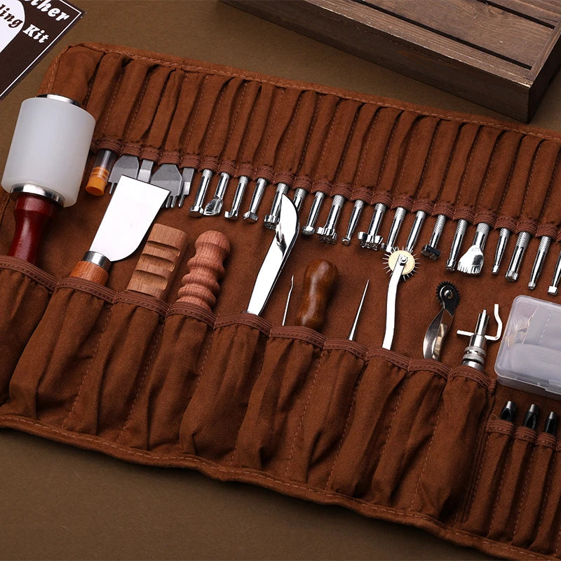 Leather Tool Kit - 92 or 27 Pieces - Includes Waxed Threads & Professional Accessories