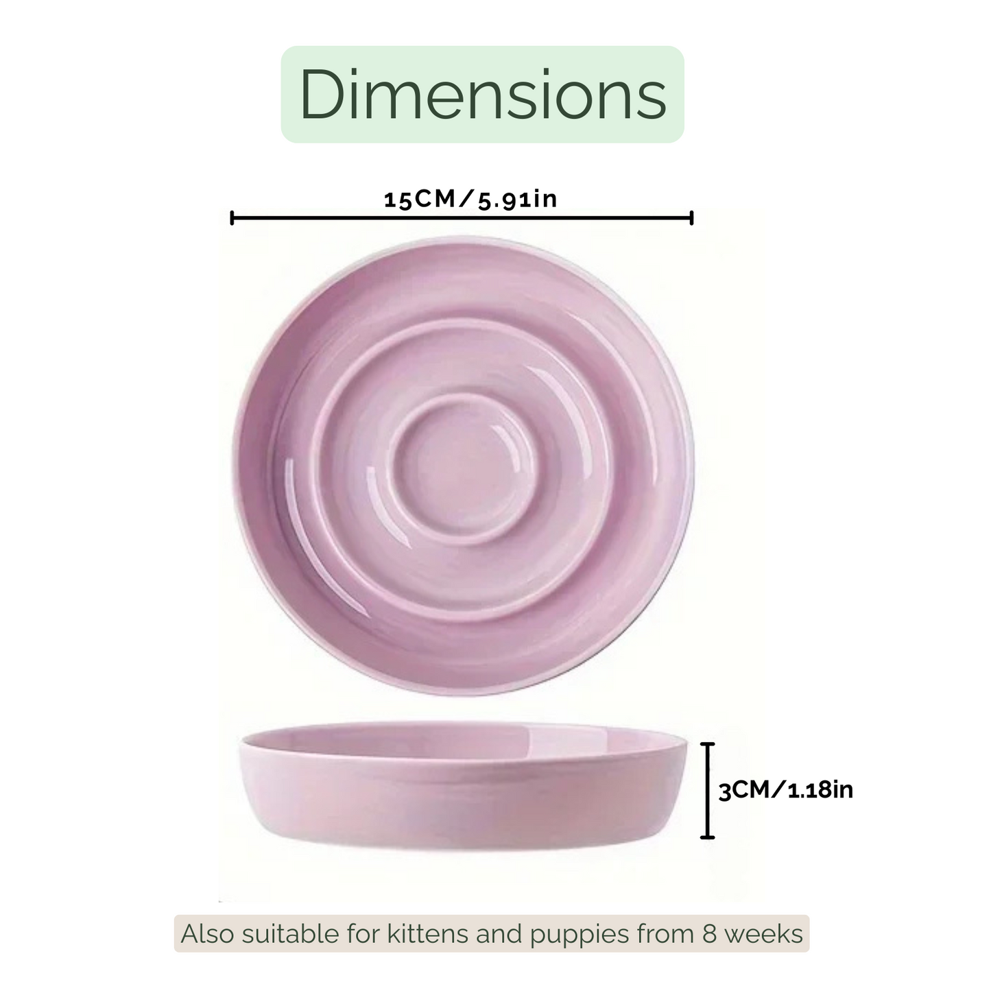 Ceramic Feeding Bowl for Cats and Dogs – Anti-Choke Slow Feeder