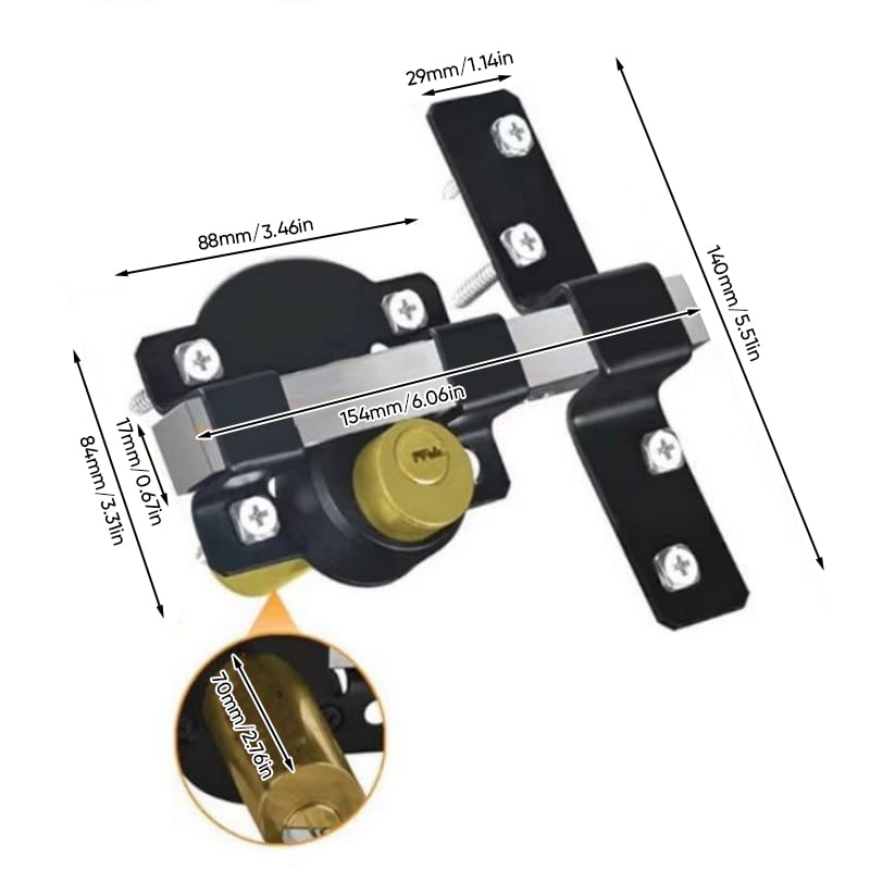 Weatherproof Gate Locking Mechanism that Never Rusts or Fails