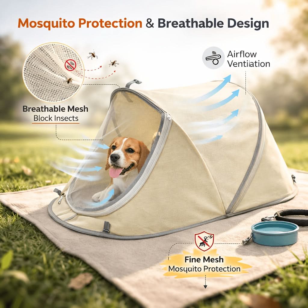 Foldable Pet Tent for Outdoor Use