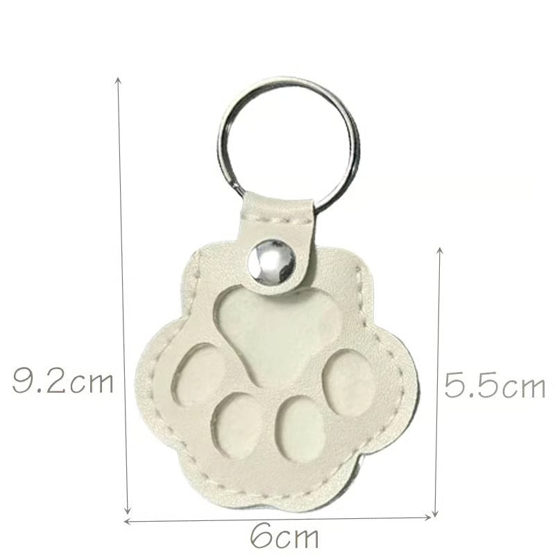 Paw Print Memorial Keychain with Inner Compartment