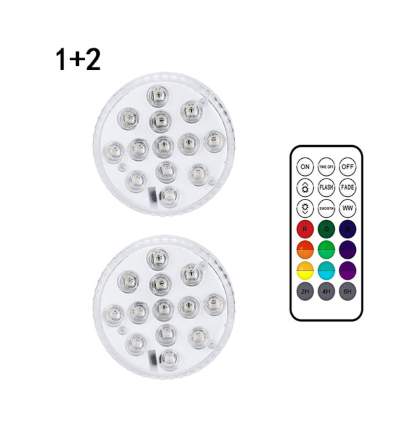 Remote-Controlled Underwater LED Light – RGB Multicolor Pool Lighting for Bathrooms and Ponds