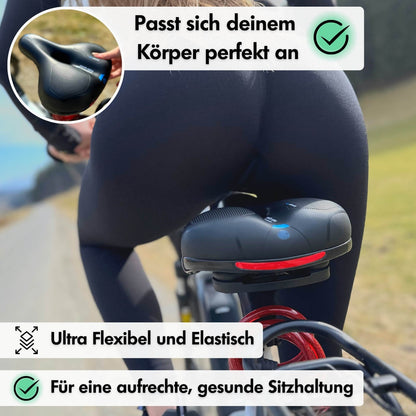 CloudComfort Pro Bike Seat | Pressure-Relieving Memory Foam | Black