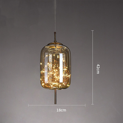Adjustable Ceiling Pendant Light with Decorative LED Design