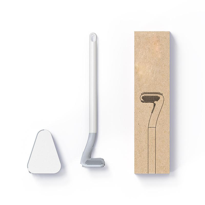 Sleek Silicone Toilet Brush with Innovative Triangular Head