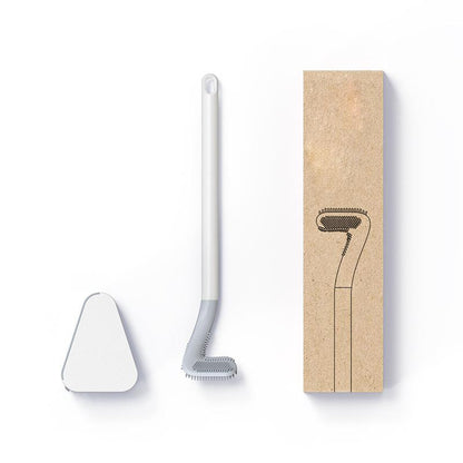 Sleek Silicone Toilet Brush with Innovative Triangular Head