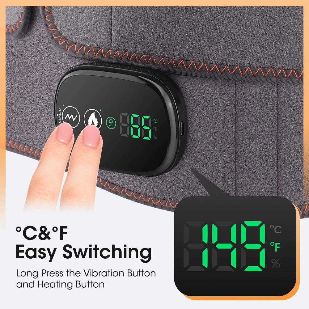 Cordless Lumbar Heating Pad with Vibration, Heat, and Red Light