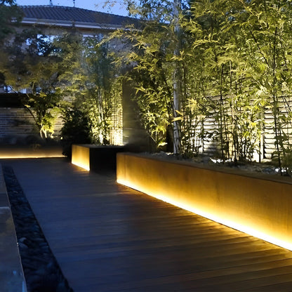 Waterproof 24V Recessed Flat LED Strip Lights for Deck and Step Illumination