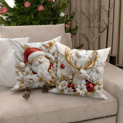 Festive Velvet Cushion Covers | Set of 4 for Holiday Cheer