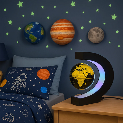 LED World Globe with Magnetic Suspension – Floating Globe Lamp