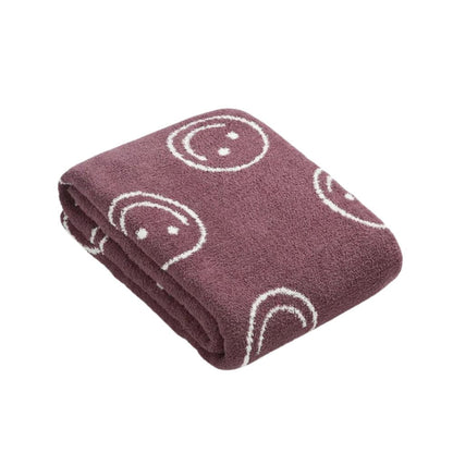 Joyful Smiles Plush Throw Blanket