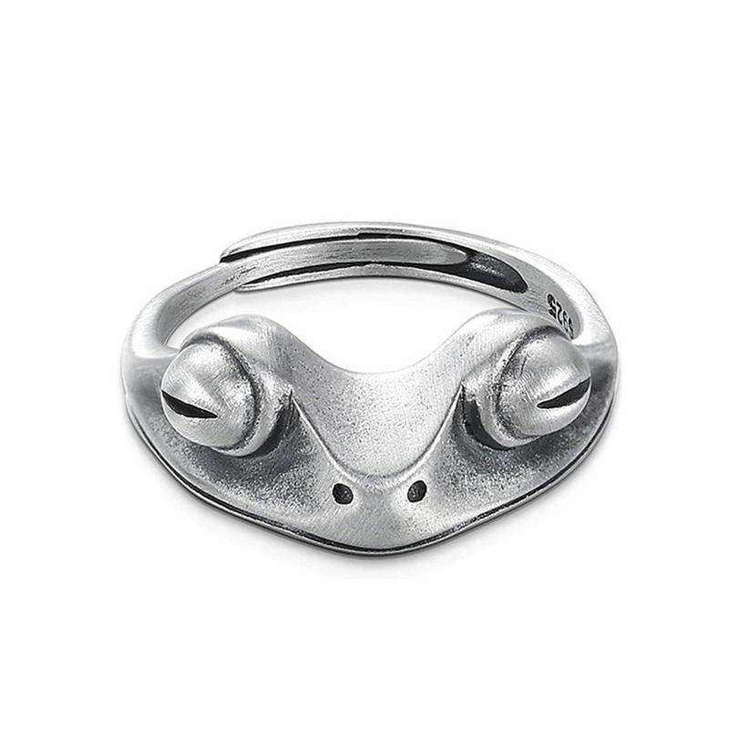 Unisex Vintage Frog Ring in Retro Style
