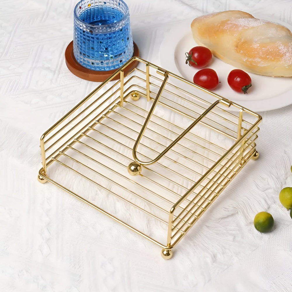 Chic Iron Napkin Organizer for Stylish Dining