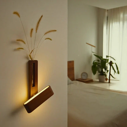Wall Lights with Decorative Vase and Rotatable Design