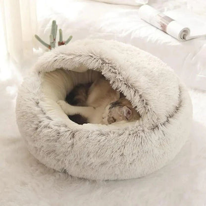 Cozy Nesting Hooded Pet Bed for Ultimate Comfort