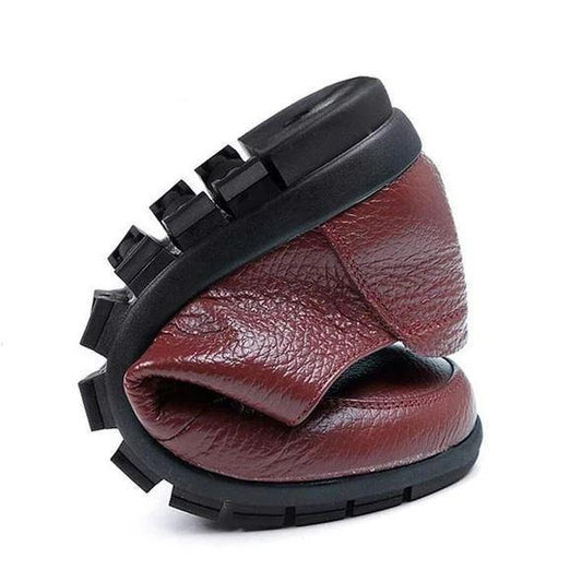 Comfort-Fit Leather Slip-On Shoes for Women