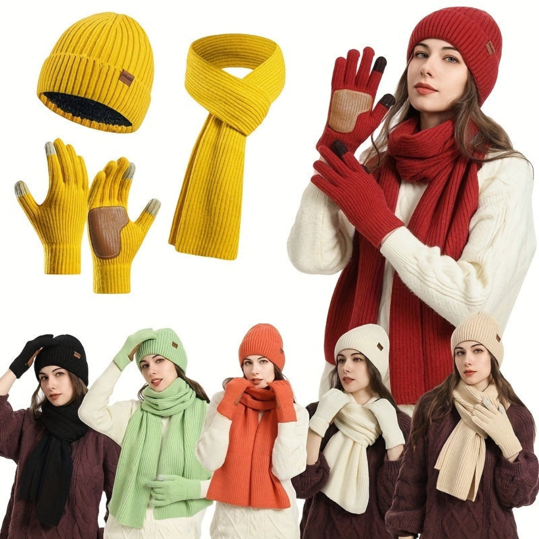 Cozy Knitted Winter Set - 3 Pieces for Warmth