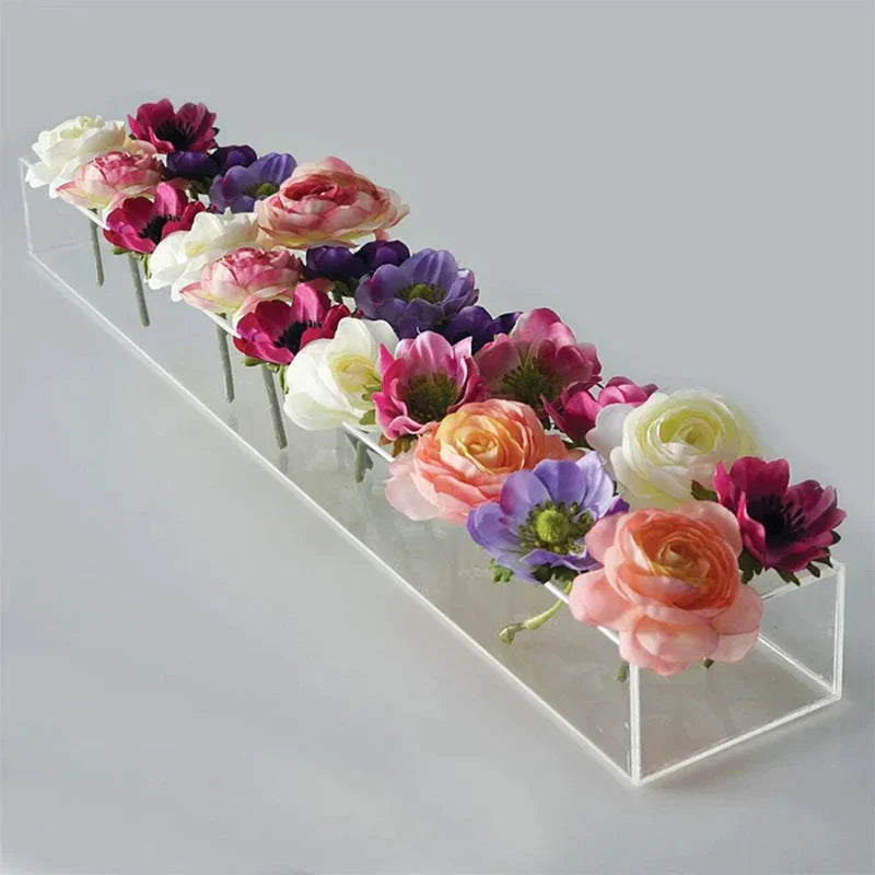 Elegant Acrylic Flower Vase with LED Illumination