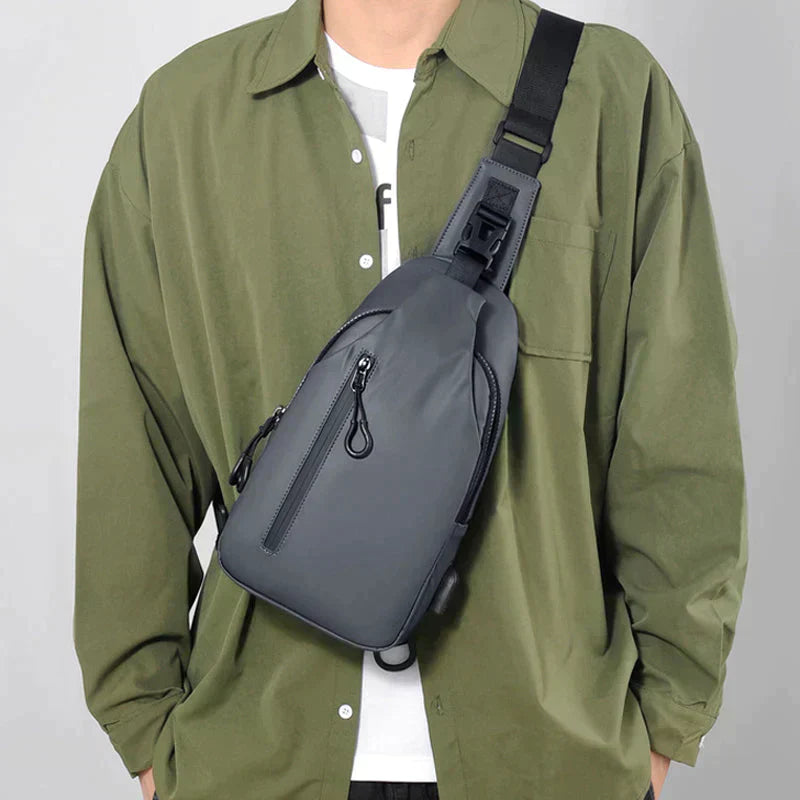 Water-Resistant Crossbody Bag with Anti-Theft Features for Urban Use
