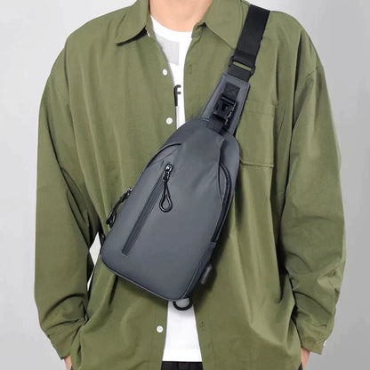 Water-Resistant Crossbody Bag with Anti-Theft Features for Urban Use