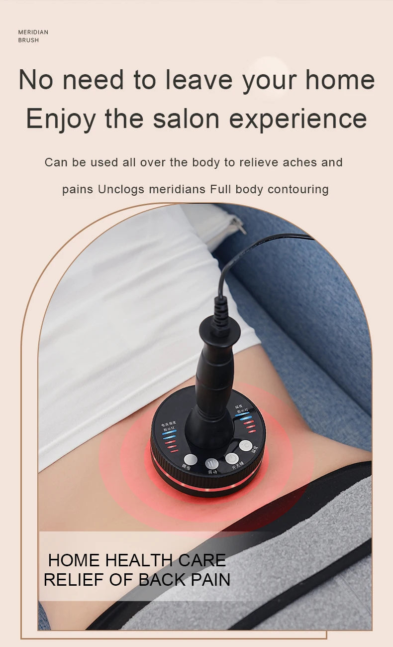 Heat-Enabled Electric Gua Sha Massager | Microcurrent Massage Brush for Back, Arms, Legs & Muscle Relief