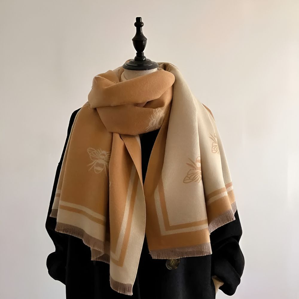 Nature's Embrace Winter Wrap with Bee Design