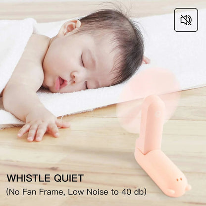 Portable 3-in-1 Mini Fan – USB Rechargeable, Foldable for Travel & Outdoors
