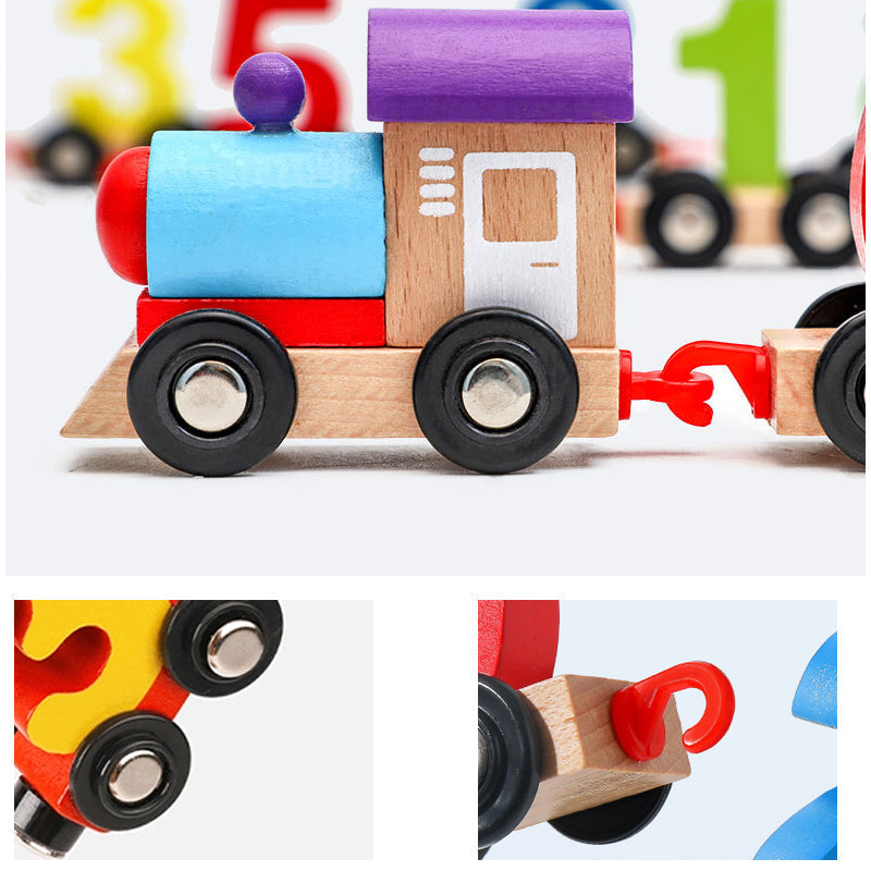 Magnetic Number Train Puzzle Toy Set for Learning Fun