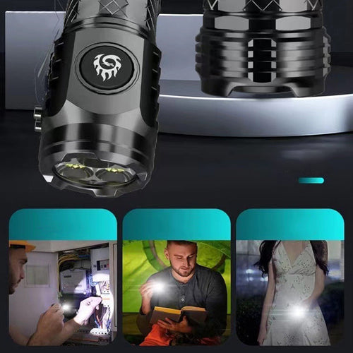 Compact LED Flashlight with 5 Modes | USB-C Rechargeable | Waterproof & Durable
