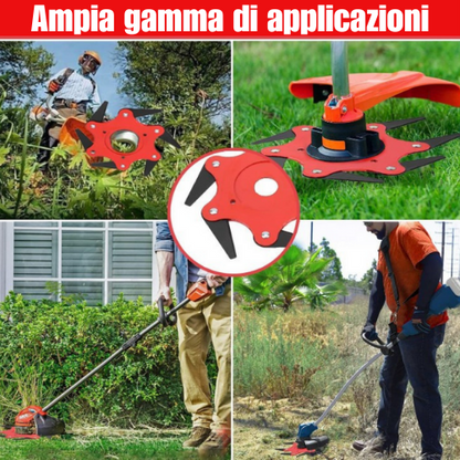 6-Tooth Steel Lawn Blade with Accessories - Last Day Discount
