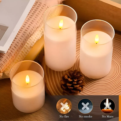 LED Candle with Timer and Remote Control - 3D Effect, Flameless
