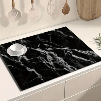 Elegant Marble Design Drying Mat for Effortless Cleanup