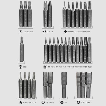 Precision Screwdriver Set with 62 Pieces