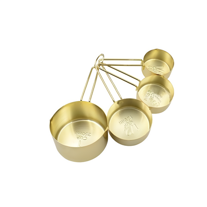 Elegant Stainless Steel Measuring Cup Set | 4 Essential Sizes